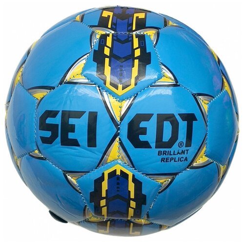 Мяч футбольный №5, Seledt E32153-0 (голубой)