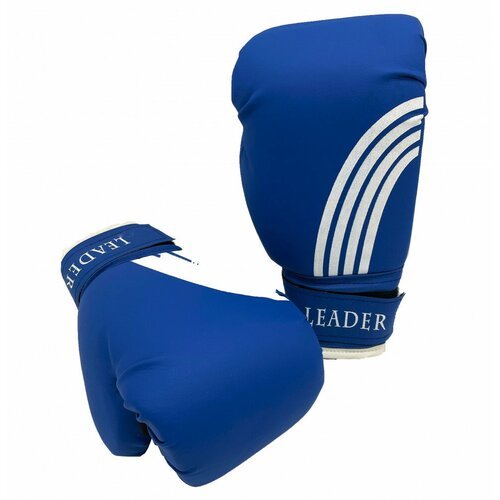 Перчатки боксерские RealSport LEADER 12 унций, синий
