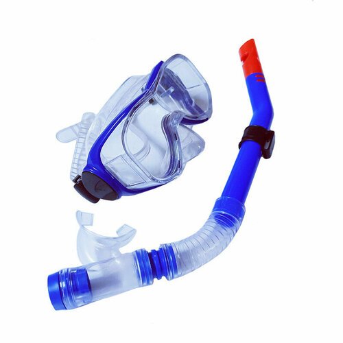 Набор для плавания взрослый E39248-1 маска+трубка, ПВХ, синий