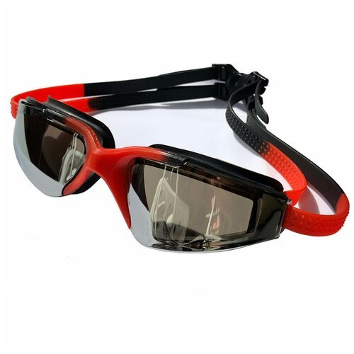 Очки для плавания E38879-4 взрослые зеркальные (черно/красные)