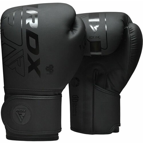 Боксерские перчатки RDX F6 KARA черные (Кожа Maya Hide, RDX, 16 унций, Черный) 16 унций