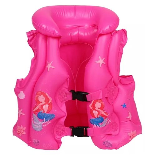 Детский надувной жилет 'Морской мир', 50х43 см, розовый