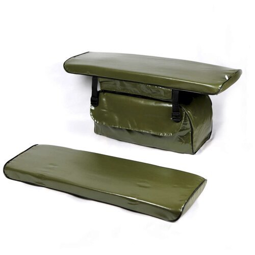 Комплект мягких накладок с сумкой для сидений лодки GAOKSA 85*20*4см, ПВХ (зеленый)