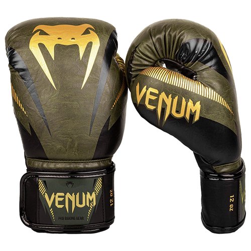 Боксерские перчатки Venum Impact Dark Khaki/Gold (12 унций)