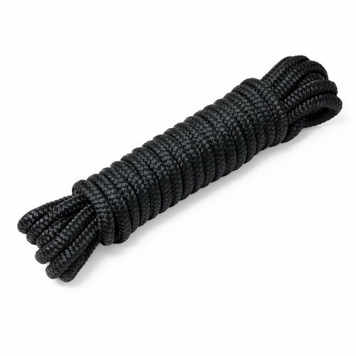 Шнур плетеный швартовый 14 мм, черный, 2700 кг, 9 м