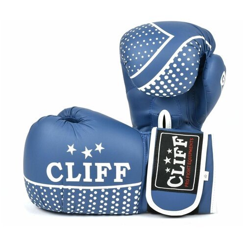 Перчатки боксерские CLIFF KNOCKOUT MICROFIBER, синие, 10 (oz)