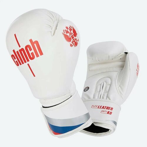 Перчатки боксерские Clinch Olimp бело-красные (вес 10 унций, )