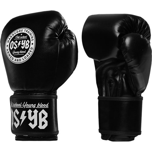 Боксерские перчатки Hardcore Training OSYB MF Black. 10oz