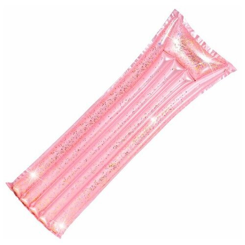Надувной пляжный матрац с блестками Pink Glitter Mat, INTEX - 58720