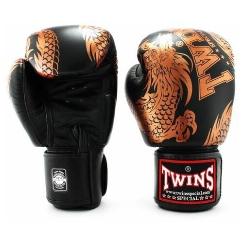 Боксерские перчатки Twins Special FBGVL3-49CP Black 10 унций