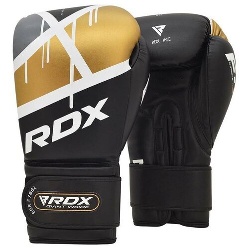 Перчатки боксерские RDX BOXING GLOVE BGR-F7 BLACK GOLDEN , размер 16oz, черный