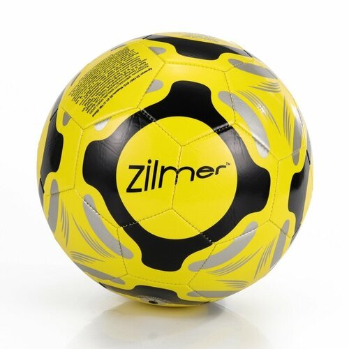Мяч футбольный ПВХ жёлто-чёрный размер 5