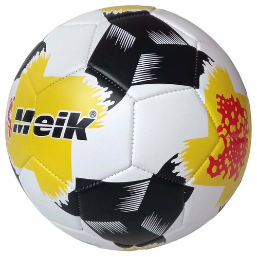 Мяч футбольный Meik-157 (красный) E41771-2, 340-365 гр, 5 р.