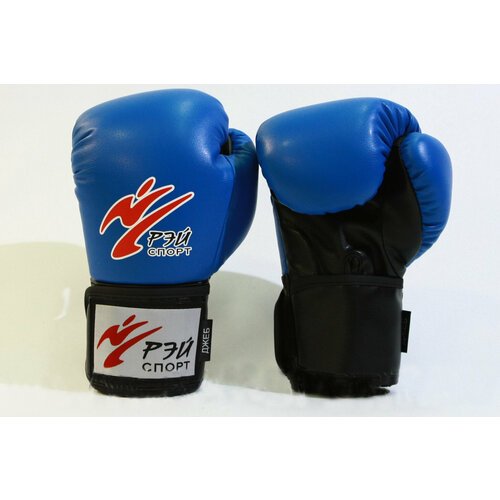 Перчатки боксерские Рэй-Спорт джеб лБ52, иск. кожа (Синий, 6 oz)