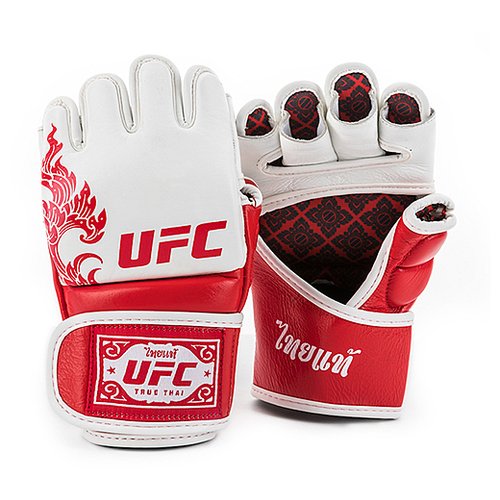 Перчатки UFC Premium True Thai MMA для грэпплинга белые (размер M)