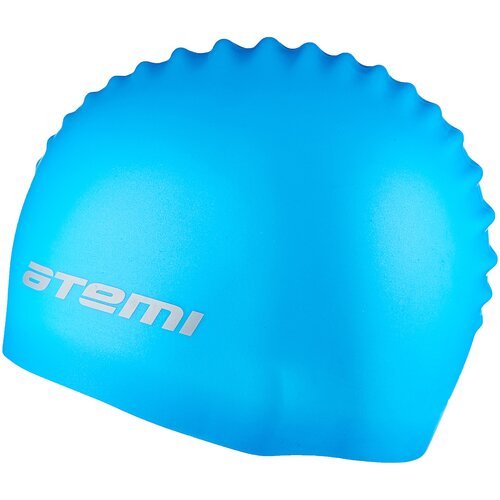 Шапочка для плавания Atemi, силикон,детская, голубая, SC303