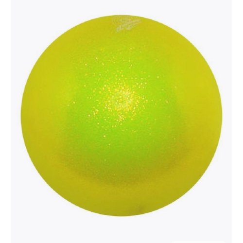 Мяч для художественной гимнастики * (D 16 лимонный с блестками).