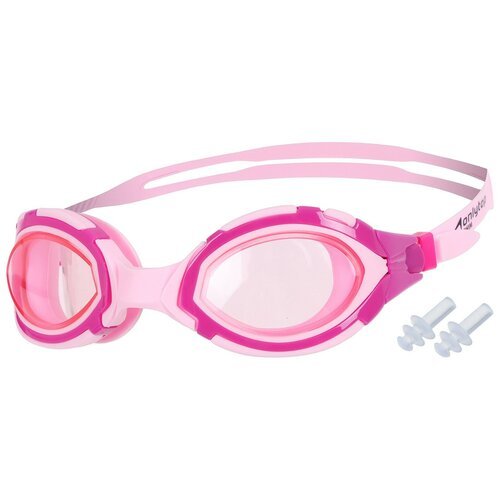Очки ONLYTOP, для плавания, для взрослых, UV защита, цвет розовый