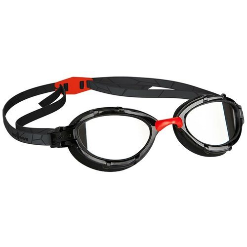 Очки для плавания MAD WAVE Triathlon Mirror, черный/красный