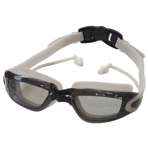Очки для плавания Sportex E38887, черный/серый