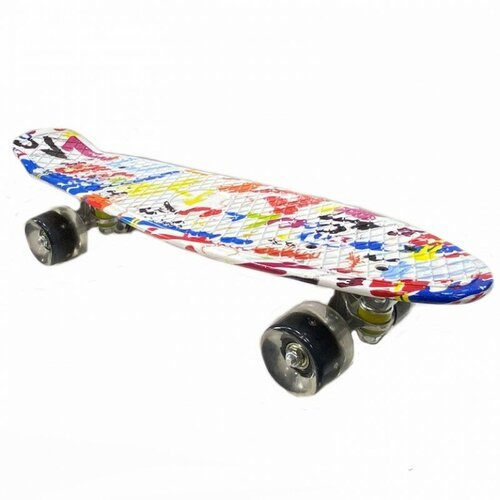 Скейтборд для взрослых и детей, пенниборд пластиковый, краски