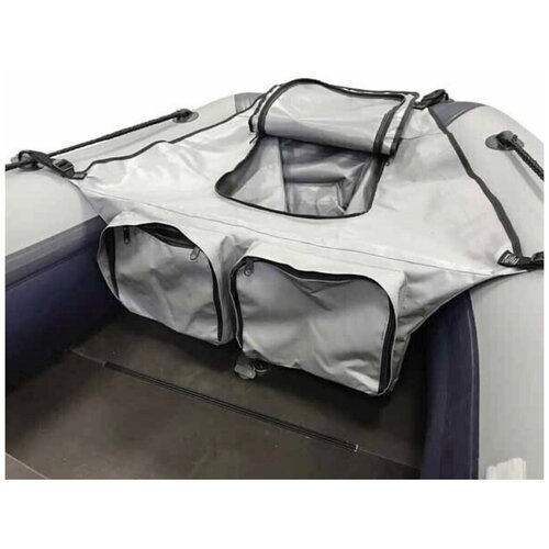 Носовая сумка для надувных лодок длиной 400-450 см сумка носовая универсальная серая сумка рундук в лодку пвх большая сумка для лодки пвх