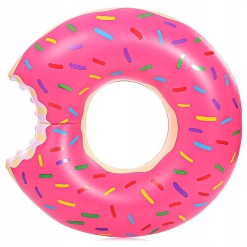 Надувной круг Пончик, 120 см (розовый)