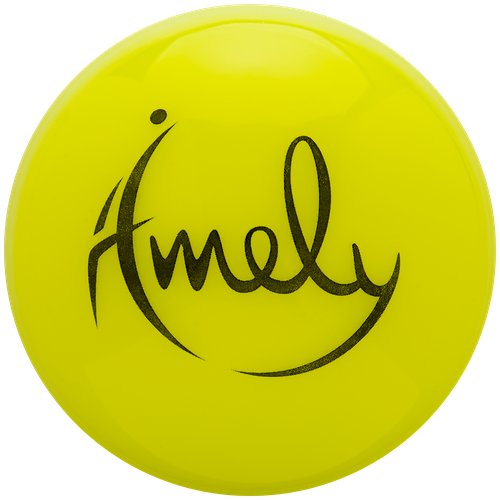 Мяч для художественной гимнастики Amely AGB-301, 19 см, желтый