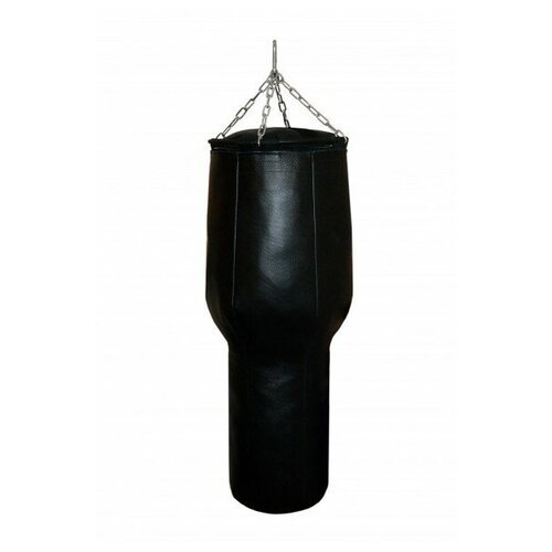 Боксёрский мешок подвесной фигурный 'Гильза' (натуральная кожа), 120 см, 45 кг, чёрный