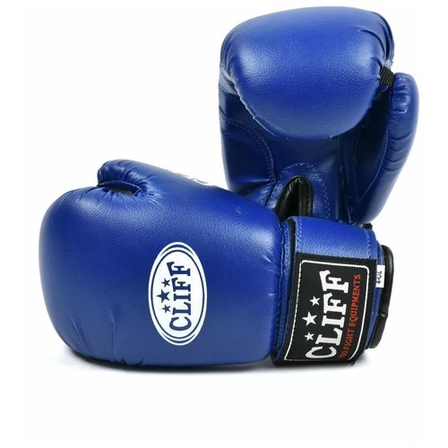Перчатки боксерские CLIFF CLUB PVC, синий, 8 (oz)