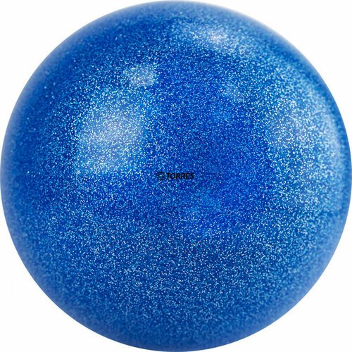 Мяч для художественной гимнастики TORRES AGP-15-01, 15 см, ПВХ, синий с блестками