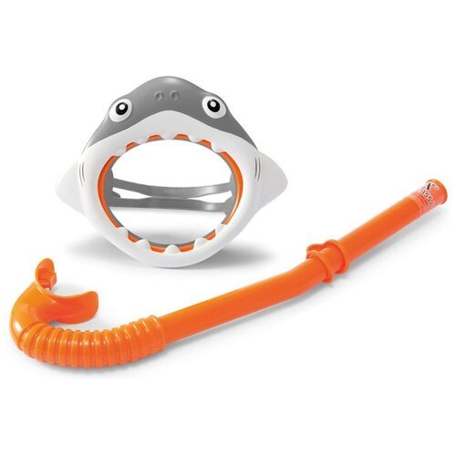 Маска с трубкой детская 'Акула с трубкой', для плавания, для ныряния, для детского дайвинга, 3-8 лет. (1 маска, 1 трубка)