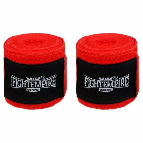 Бинт боксёрский эластичный FIGHT EMPIRE 4 м, цвет красный (комплект из 3 шт)