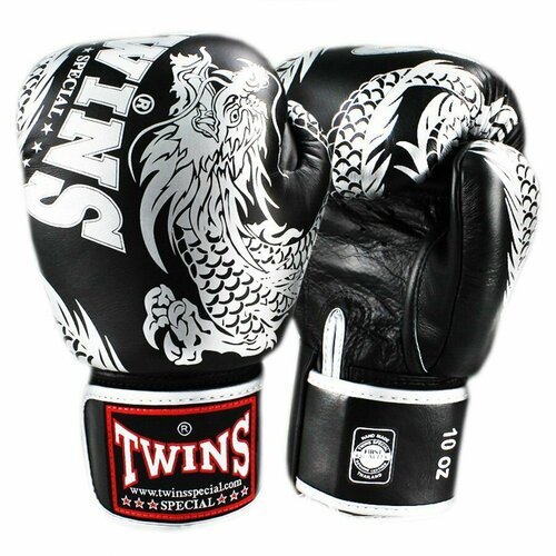 Боксерские перчатки TWINS Special FBGVL3-49 black silver 14oz