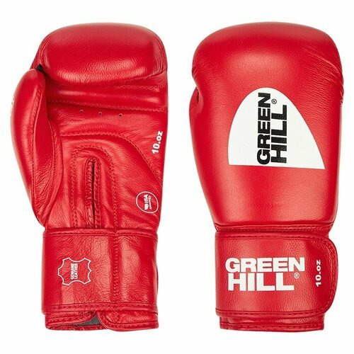 BGS-1213IBA Боксерские перчатки Super Star одобренные IBA красные - Green Hill - Красный - 12 oz