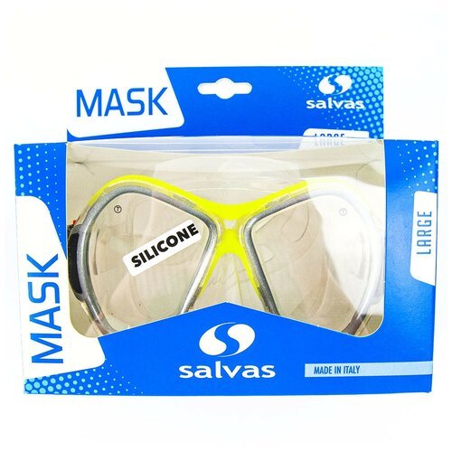 Маска для плав. 'Salvas Phoenix Mask', р. Senior, сереб/жёлт, арт. CA520S2GYSTH, зак. стекло, силикон