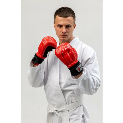 Перчатки для Рукопашного боя Рэй-спорт 'Fight-1'кожа/иск. кожа (Красный, 10M )