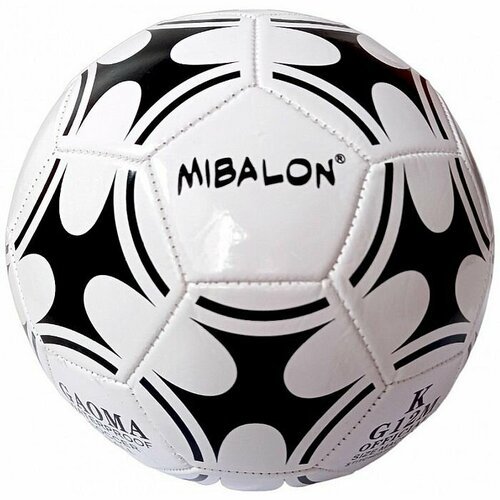 Мяч футбольный MIBALON (3-слоя PVC 1. 6, 275 гр, маш. сш. ) (белый/черный)
