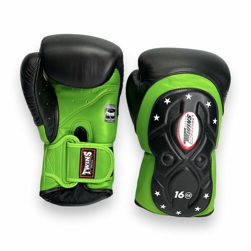 Боксерские перчатки Twins BGVL6 MK green black 12 унций