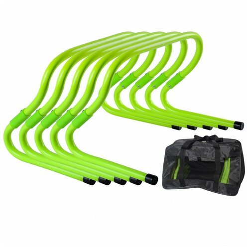 Барьеры тренировочные E33553-ST (набор из 5 штук в сумке), 15-30см (зеленый Neon)