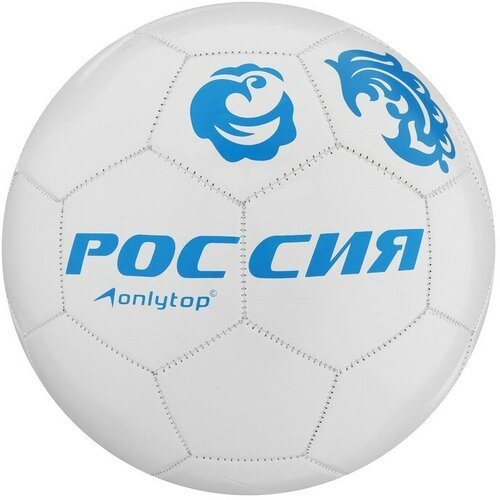 ONLYTOP Мяч футбольный ONLITOP «Россия», 32 панели, PVC, 2 подслоя, машинная сшивка, размер 5, 260 г