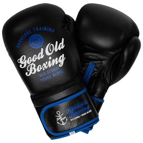 Боксерские перчатки Hardcore Training GOB Black/Blue - Hardcore Training - Черный - 10 oz