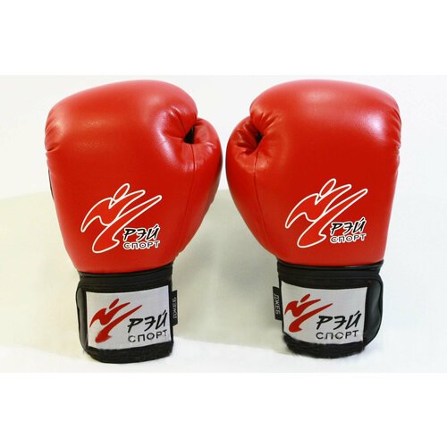 Перчатки боксерские Рэй-Спорт джеб лБ52, иск. кожа (Красный, 8 oz)