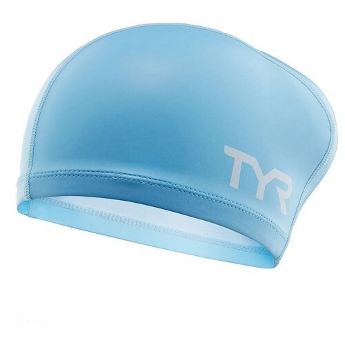 Шапочка для плавания Tyr Long Hair Silicone Comfort Swim Cap LSCCAPLH, голубой