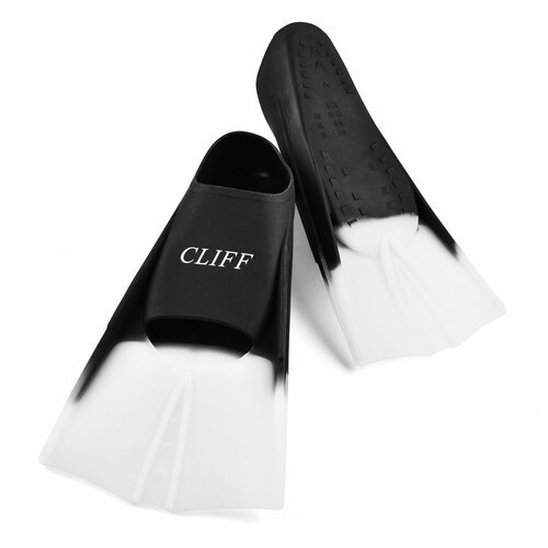 Ласты для бассейна CLIFF р.33-35, чёрно-белые