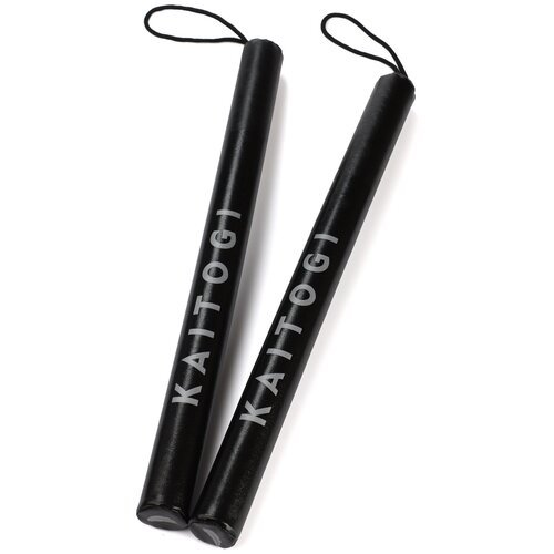 Тренерские палочки BASE by KAITOGI, кожзам, длина 50 см Ø4 см, черные 2 шт