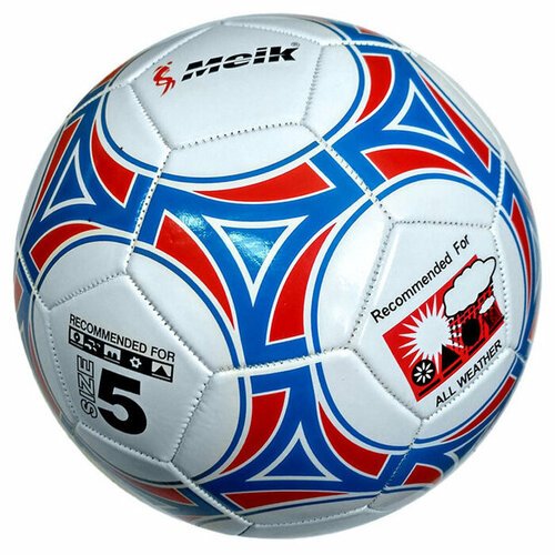 Мяч футбольный MEIK 2000 (3-сл, PVC 1. 6, 320 гр. , маш. сш. ) (синий/красный)
