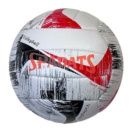 Мяч волейбольный E39980 PU 2.7, 300 гр, машинная сшивка (бело/красно/черный)
