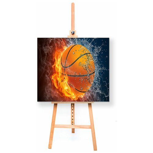 Интерьерная картина Coolpodarok Баскетбол Баскетбольный мяч Огонь Вода