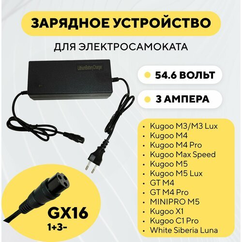 Зарядное устройство для электросамоката Kugoo M5, M4 Pro, Max Speed, X1 (48V 3A)